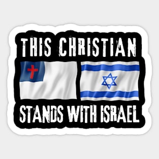 This Christian Stands With Israel Sticker